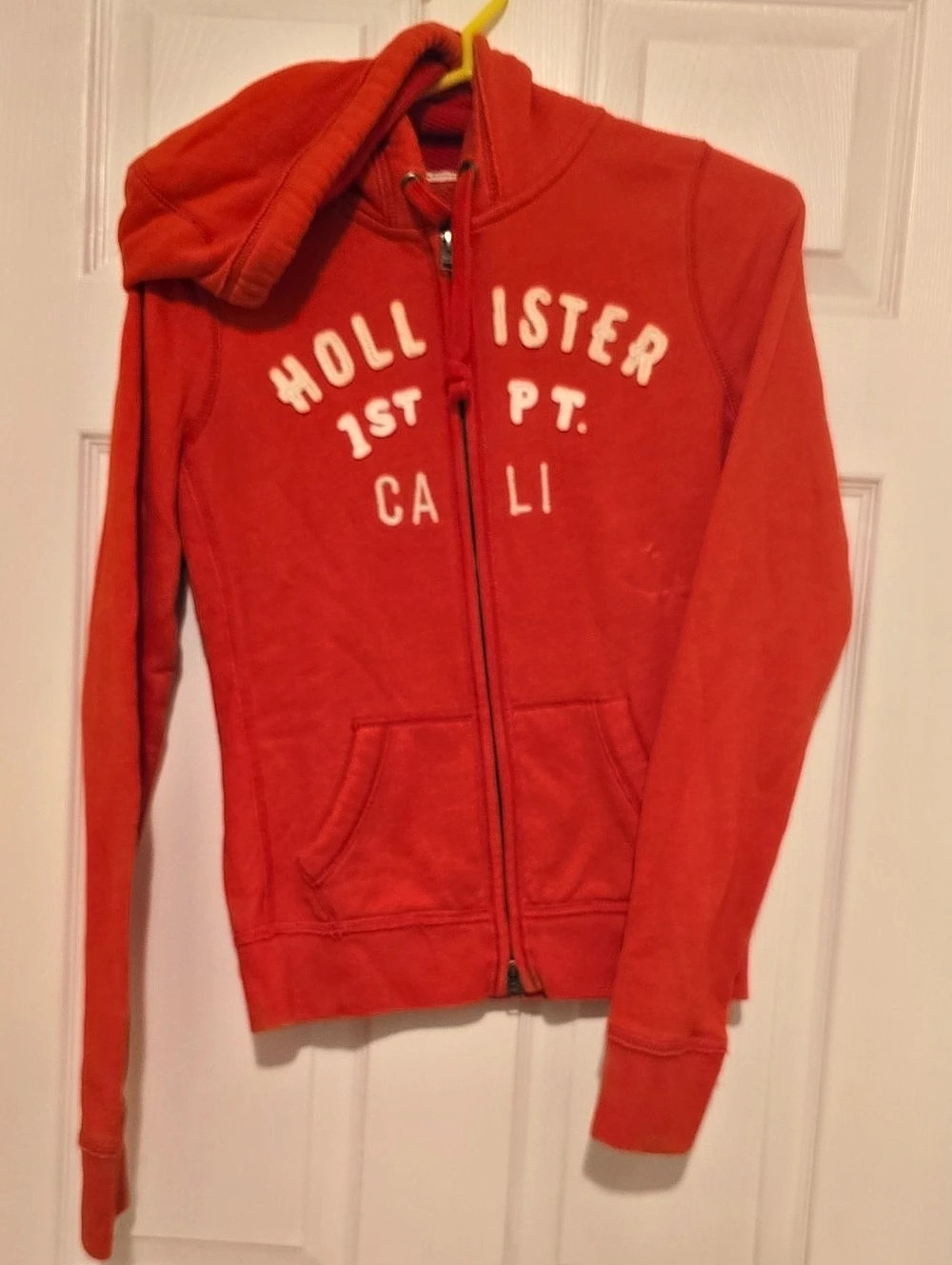 Hollister Red Zip-Up Hoodie